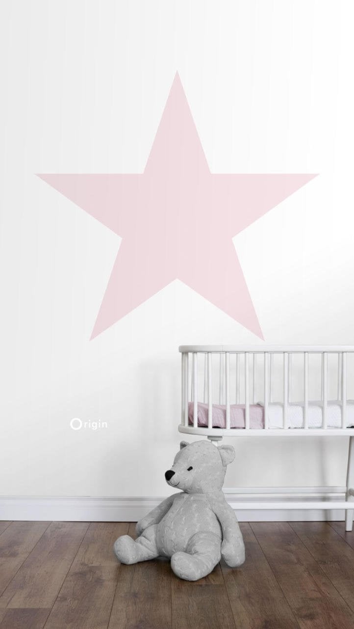 Dev Yıldız Desen Pembe Pano Duvar Kağıdı