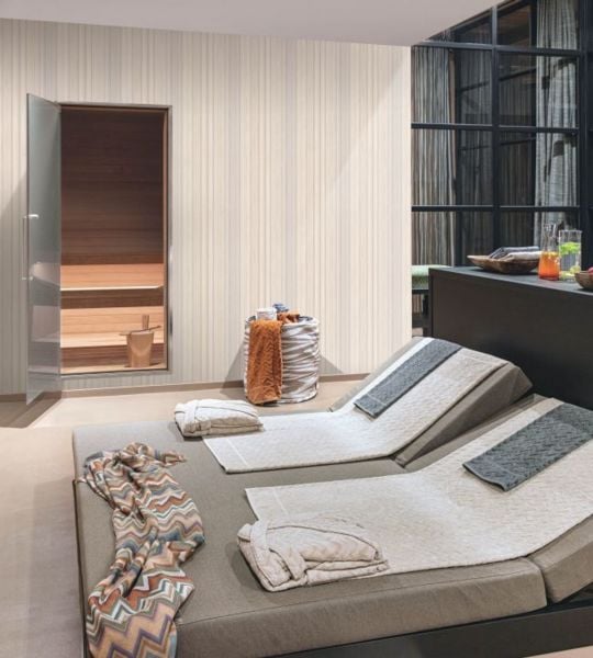 Missoni 4 Koleksiyonu Çizgili Gün Batımı Duvar Kağıdı