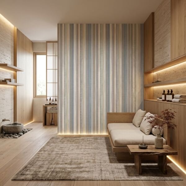 Missoni 4 StripetSunset Koleksiyonu Çizgili Gün Batımı Duvar Kağıdı