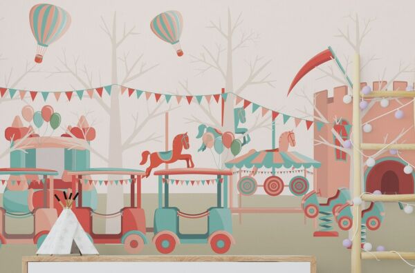 Uva Sirk Çadırları Uçan Balonlar Duvar Kağıdı