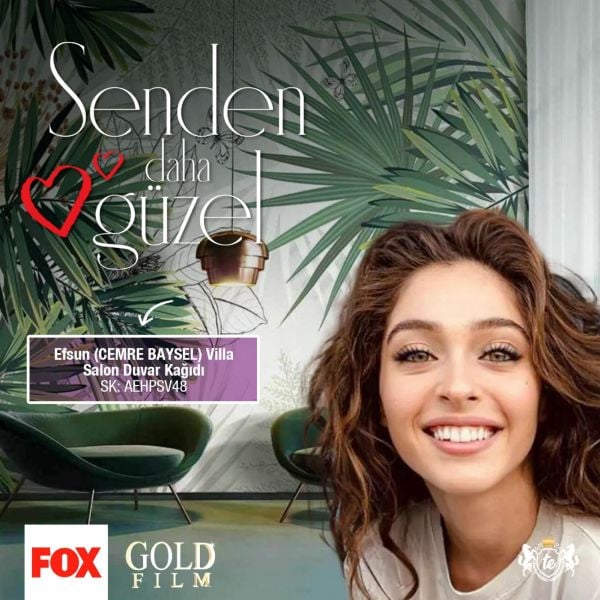 Senden Daha Güzel Dizi Efsun ( CEMRE BAYSEL ) Villa Salon Duvar Kağıdı