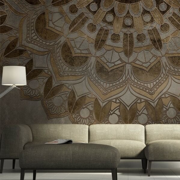 Brown Amsterdam Mandala Duvar Kağıdı