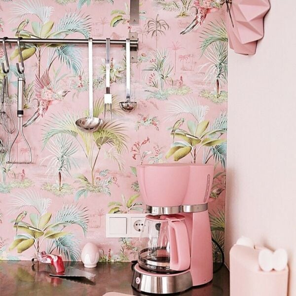 Pip Studio Kuşlar Çiçek Palm Serisi Duvar Kağıdı