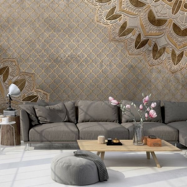 Brown Berlin Mandala Duvar Kağıdı