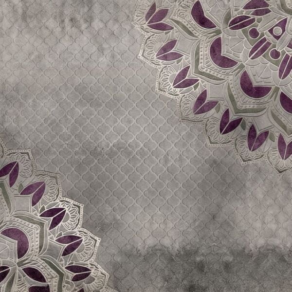 Purple Berlin Mandala Desen Duvar Kağıdı