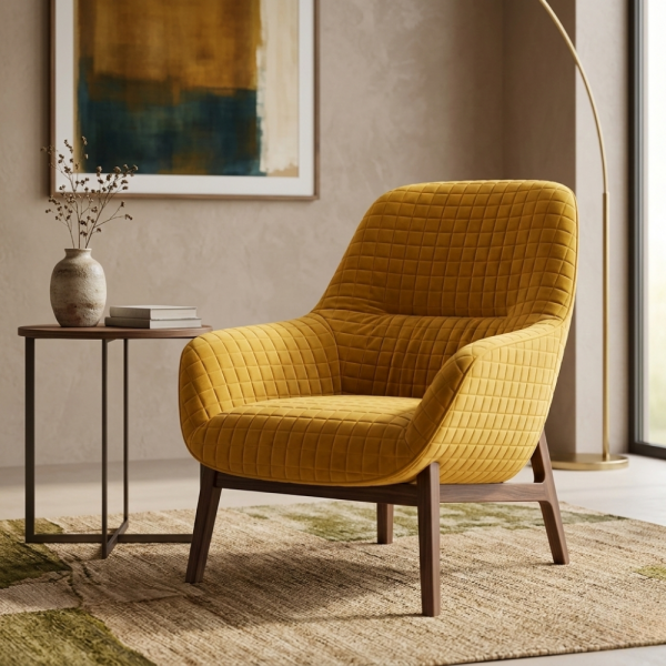 Karo Kadife Döşemelik Kumaş