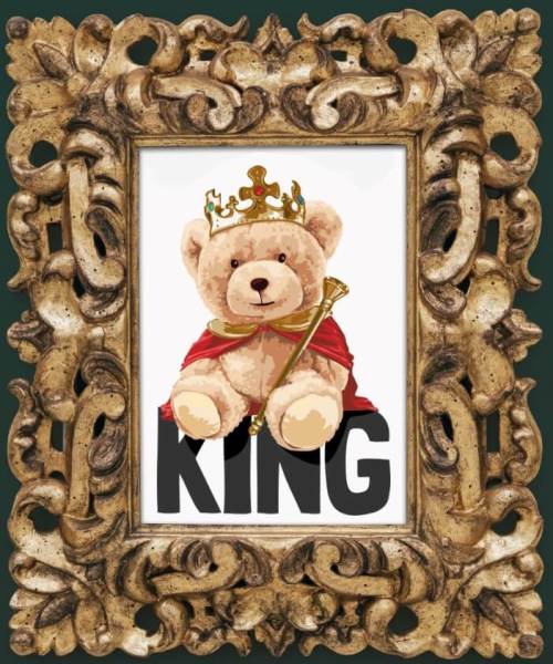 Teddy Bearlar Çerçeve Detaylı Boyutlu Duvar Kağıdı