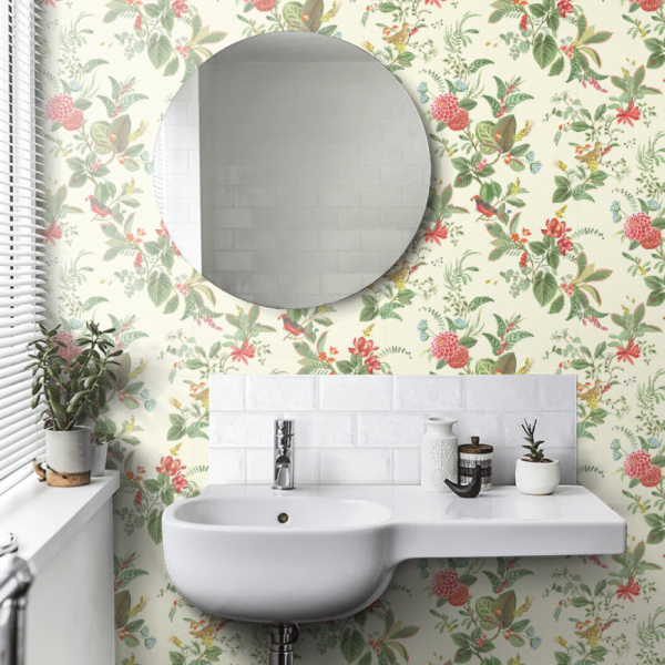 Pip Studio Floris Beyaz Duvar Kağıdı