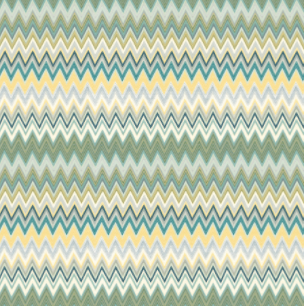 Missoni Home Sarı Yeşil Mavi Zig Zag Desenli Duvar Kağıdı