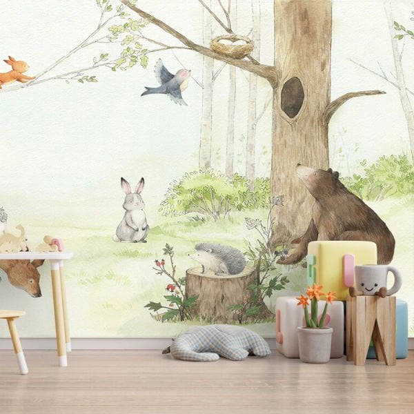 Uva Ormanda Ayı Ceylan Sincap Duvar Kağıdı