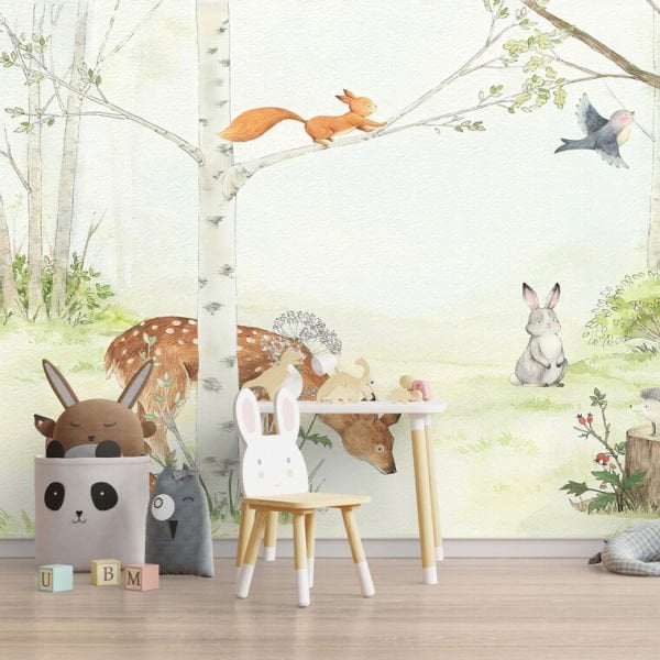 Uva Ormanda Ayı Ceylan Sincap Duvar Kağıdı