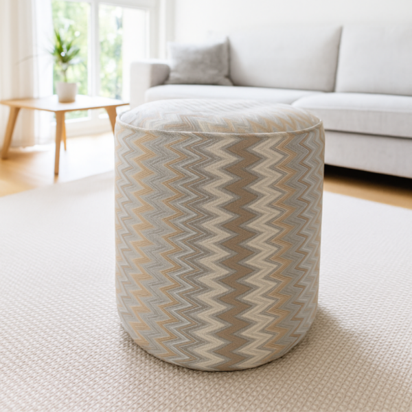 Zigzag Desenli Modern Tasarım Puf
