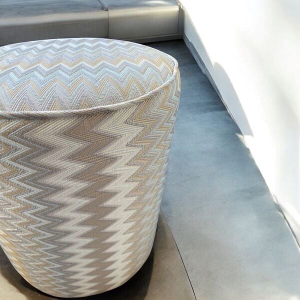 Zigzag Desenli Modern Tasarım Puf