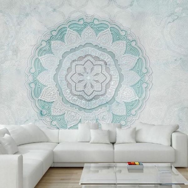 Green Vienna Mandala Desen Duvar Kağıdı