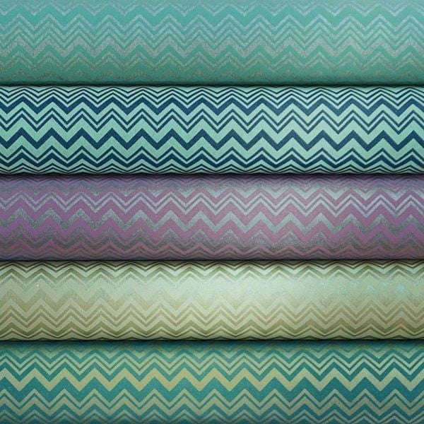 Missoni Home Dokulu Zigzag Model Yaldız Detaylı Duvar Kağıdı