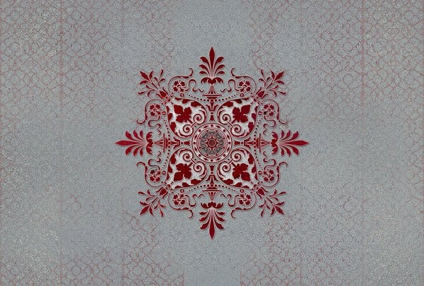 Red London Mandala Desen Duvar Kağıdı