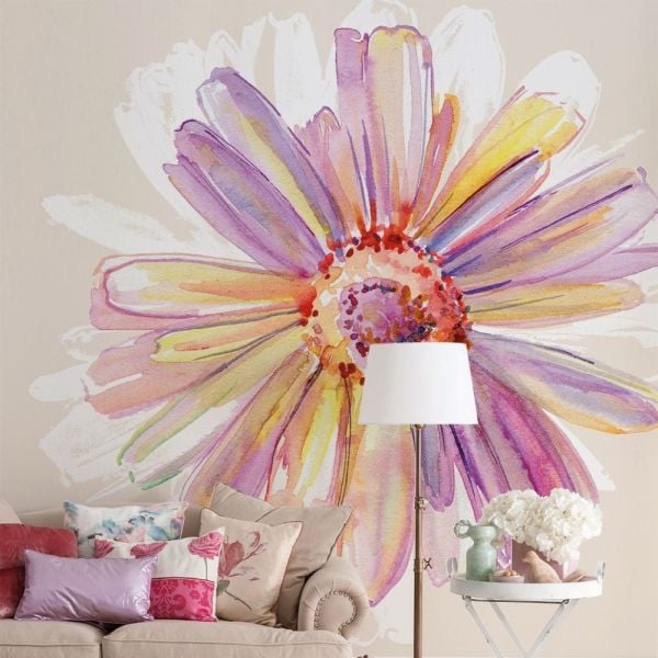 Gökkuşağı Renklerinde Çiçek  Duvar Kağıdı