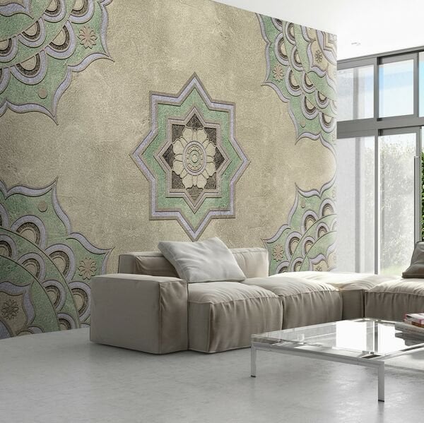 Green Dubai Mandala Duvar Kağıdı