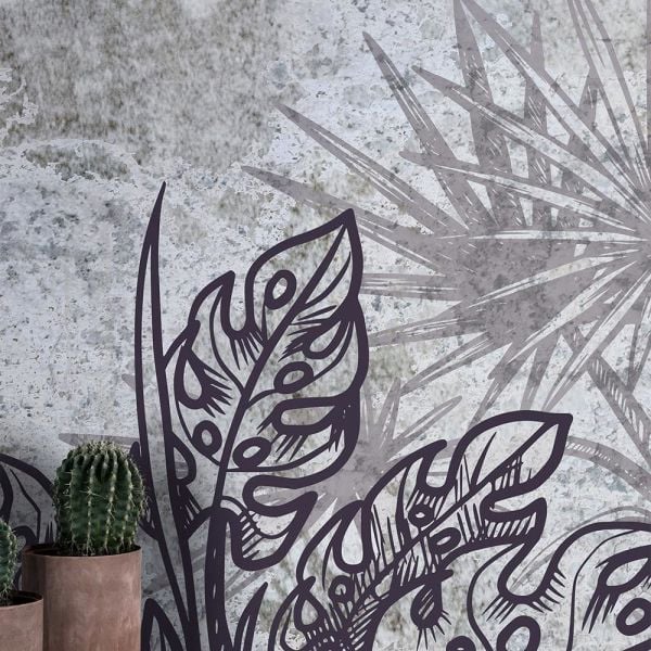 Uva Eskitme Antrasit Orman Duvar Kağıdı