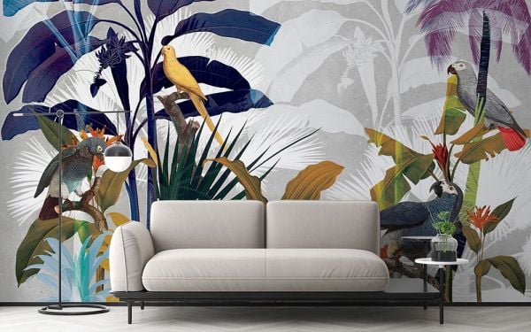 Uva Renkli Egzotik Orman Duvar Kağıdı