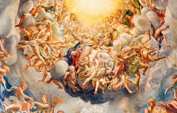 Melekler Gökyüzüne Güneşe Uzanırken Duvar Kağıdı