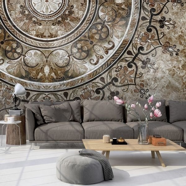 Brown Doha Mandala Duvar Kağıdı