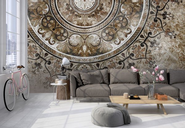 Brown Doha Mandala Duvar Kağıdı