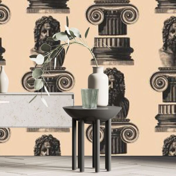 Sütun Üzerine Sokrates Heykeli Duvar Kağıdı