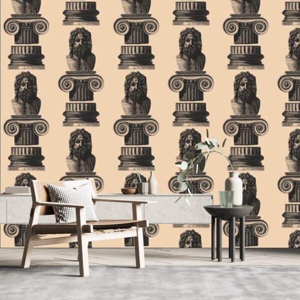 Sütun Üzerine Sokrates Heykeli Duvar Kağıdı