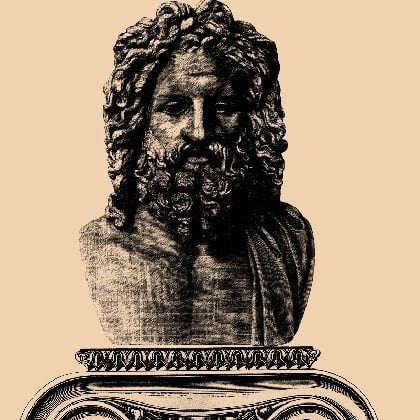 Sütun Üzerine Sokrates Heykeli Duvar Kağıdı