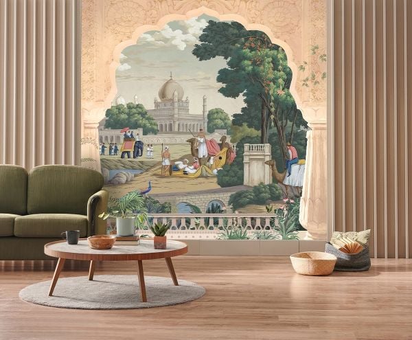 Kubbeli Saray Fil Deve İnsanlar Duvar Kağıdı