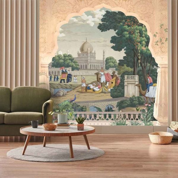 Kubbeli Saray Fil Deve İnsanlar Duvar Kağıdı