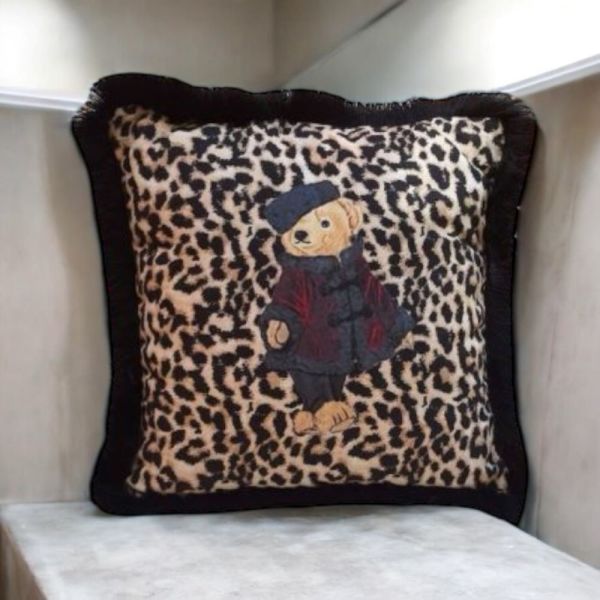 Kürk Mantolu Bayan Teddy Kadife Yastık