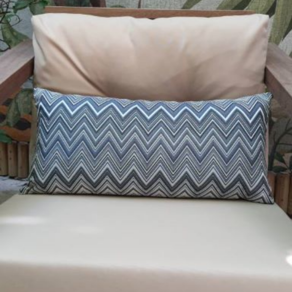 Mavi Zigzag Desen Bel Yastığı