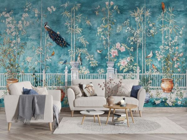 Egzotik Kuşlu Duvar Kağıdı