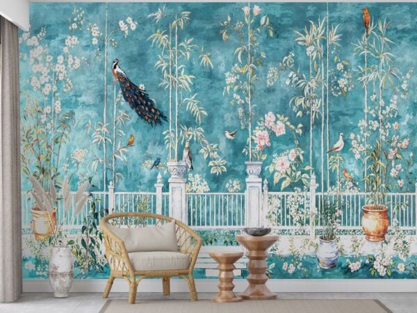 Egzotik Kuşlu Duvar Kağıdı