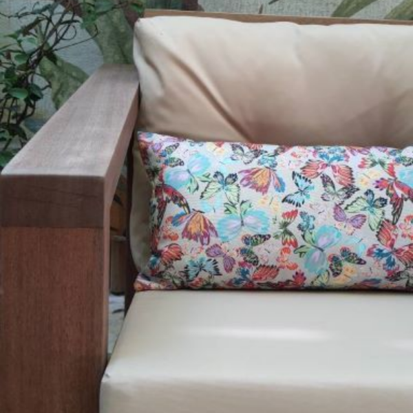 Kelebekli  Desen Dekoratif Bel Yastığı