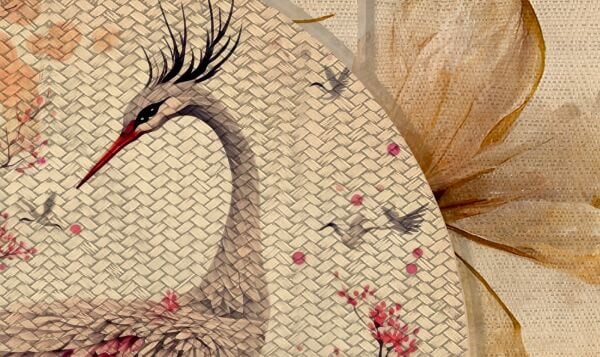 Sanatsal Kuğu ve Büyüleyici Ağaçlar Duvar Kağıdı