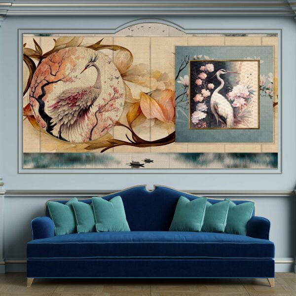 Sanatsal Kuğu ve Büyüleyici Ağaçlar Duvar Kağıdı