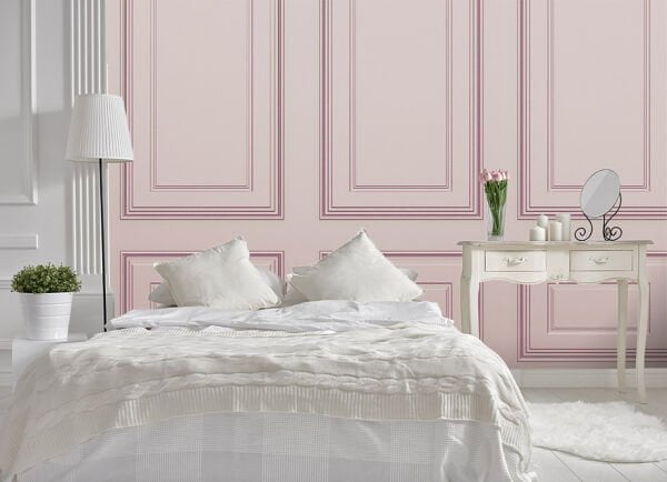 Pudra Gül Panel Duvar Kağıdı