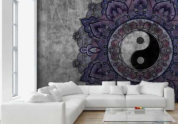 Purple Shanghai Ying Yang Duvar Kağıdı