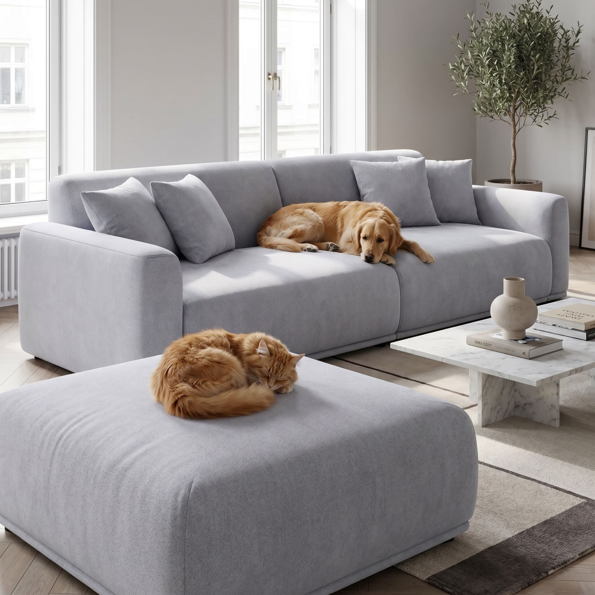 Noble Pati Dostu Kumaş İnci Gri