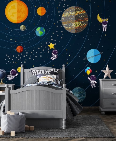 Gezegenler Arasında Astronotlar Uzay Duvar Kağıdı