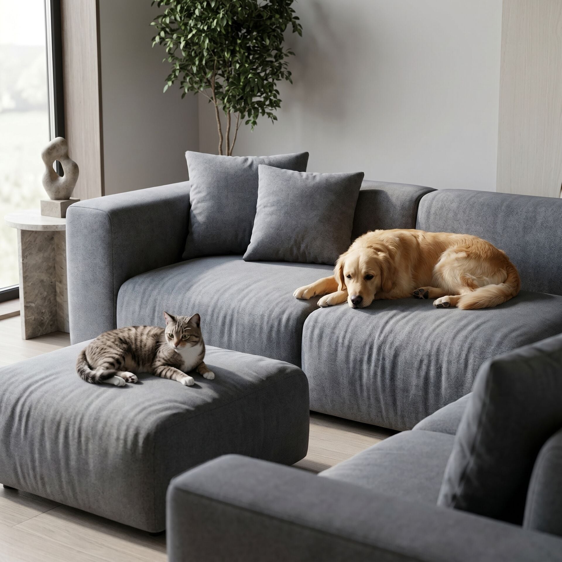 Noble Pati Dostu Kumaş Taş Gri