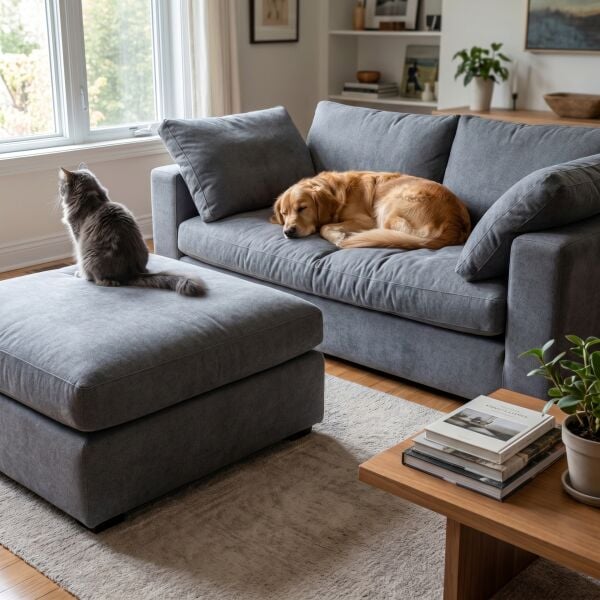 Noble Pati Dostu Kumaş Taş Gri