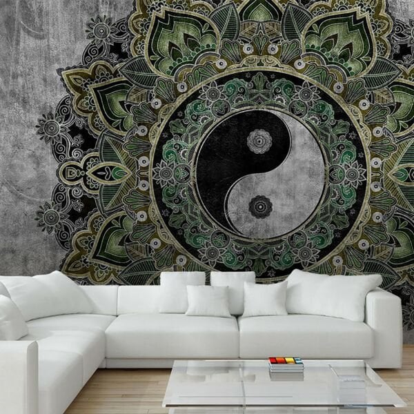 Green Shanghai Ying Yang Duvar Kağıdı
