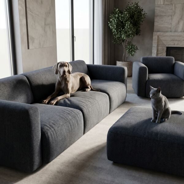 Noble Pati Dostu Kumaş Kömür Gri