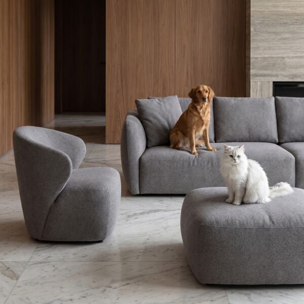 Noble Pati Dostu Kumaş Küllü Kahverengi