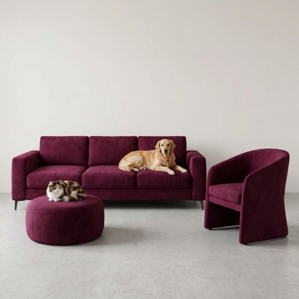 Noble Pati Dostu Kumaş Bordo Kırmızı