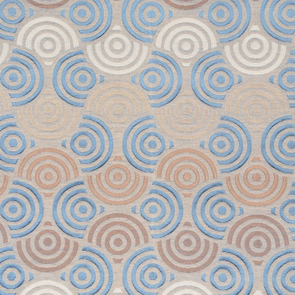 Geometrik Desenler İthal Döşemelik Kumaş Orbitra Sky Blue
